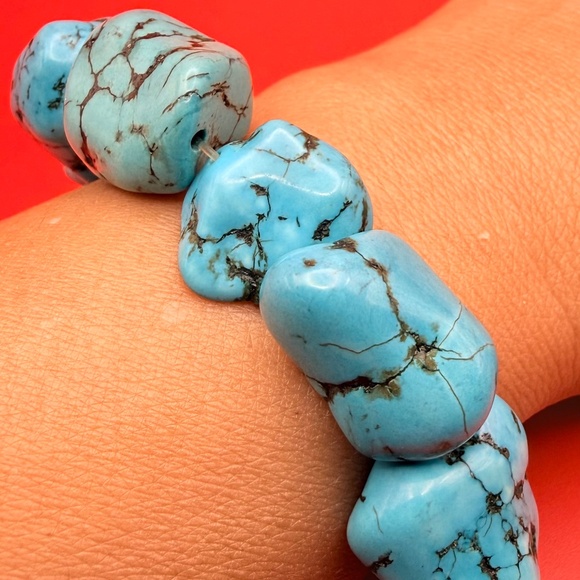 Turquoise Nuggets Bracelet - Picture 2 of 5
